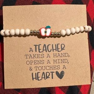 Teacher apple bracelet